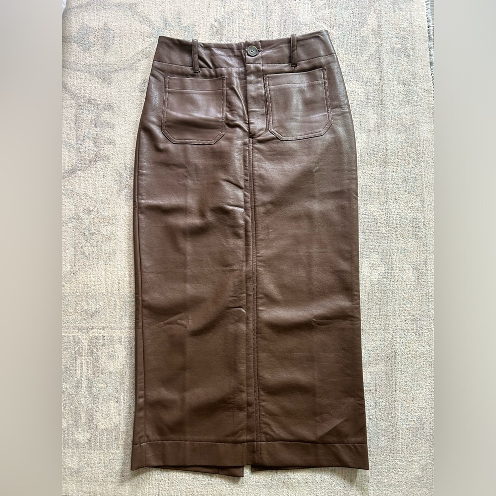 Anthropologie Maeve The Colette Faux Leather Maxi Skirt